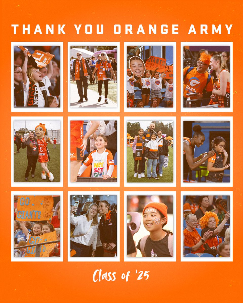 GIANTS_Netball's tweet image. To the class of ‘25, thank you 🧡