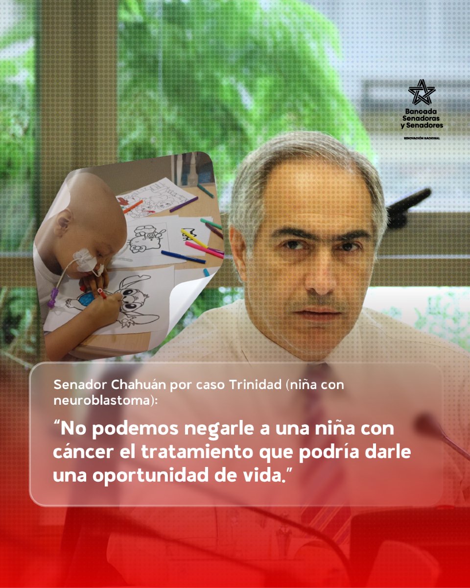 🚨NOTICIA | Senador Chahuán por caso Trinidad (niña con neuroblastoma): “No podemos negarle a una niña con cáncer el tratamiento que podría darle una oportunidad de vida.”