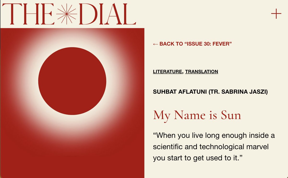 sabrina jaszi (@sjaszi) on Twitter photo Today <a href="/thedialmag/">The Dial Magazine</a>... A little heatwave reading courtesy of Uzbekistani author Suhbat Aflatuni ☀️🔥☀️
thedial.world/articles/liter… Today <a href="/thedialmag/">The Dial Magazine</a>... A little heatwave reading courtesy of Uzbekistani author Suhbat Aflatuni ☀️🔥☀️
thedial.world/articles/liter…