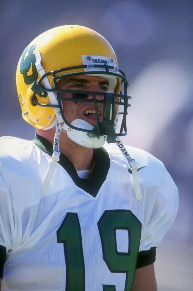 WCCSG_'s tweet photo. Coaches as players! 

Justin Wilcox Head Coach of Cal 🐻 

College Career 
-Oregon(1996-1999)

Coaching Career
-Boise State
-Tennessee 
-Washington 
-USC
-Wisconsin 
-California https://t.co/iRGUEq4TPL