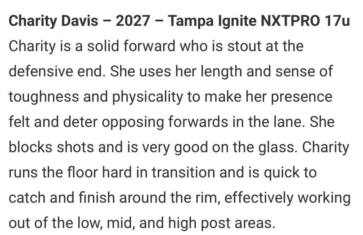 charityedavis's tweet photo. Thank you for the write up! @JrAllStarBB I had a blast making memories and plays with my Tampa Ignite NXTPRO 17U team!!  @JrAllStarFla @TampaIgniteGBB @TFNsRun4Roses @CoachAmber @CoachTroyS https://t.co/VoeSPUTXuN