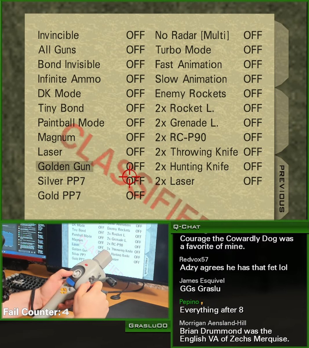 Now I can officially say that I'm the first person to 100% GoldenEye N64 on a fishing rod. 😎