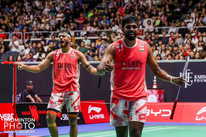 Sat-Chi advanced to the Round of 16 at the Japan Open (Super 750) 🇯🇵

The destructive Indian duo ease past Korea’s Kang Min Hyuk/Ki Dong Ju 21-18, 21-10 in straight games.

#JapanOpen2025 #Badminton #BWF