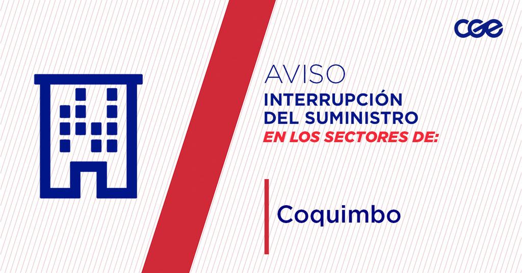 Informamos a nuestros clientes de los sectores Las Higueras Oriente, Los Higos, Las Higuerillas, Los Olivos, Los Aromos; en la comuna de #Coquimbo, la interrupción del suministro eléctrico. Nuestro personal de emergencia ya está informado.