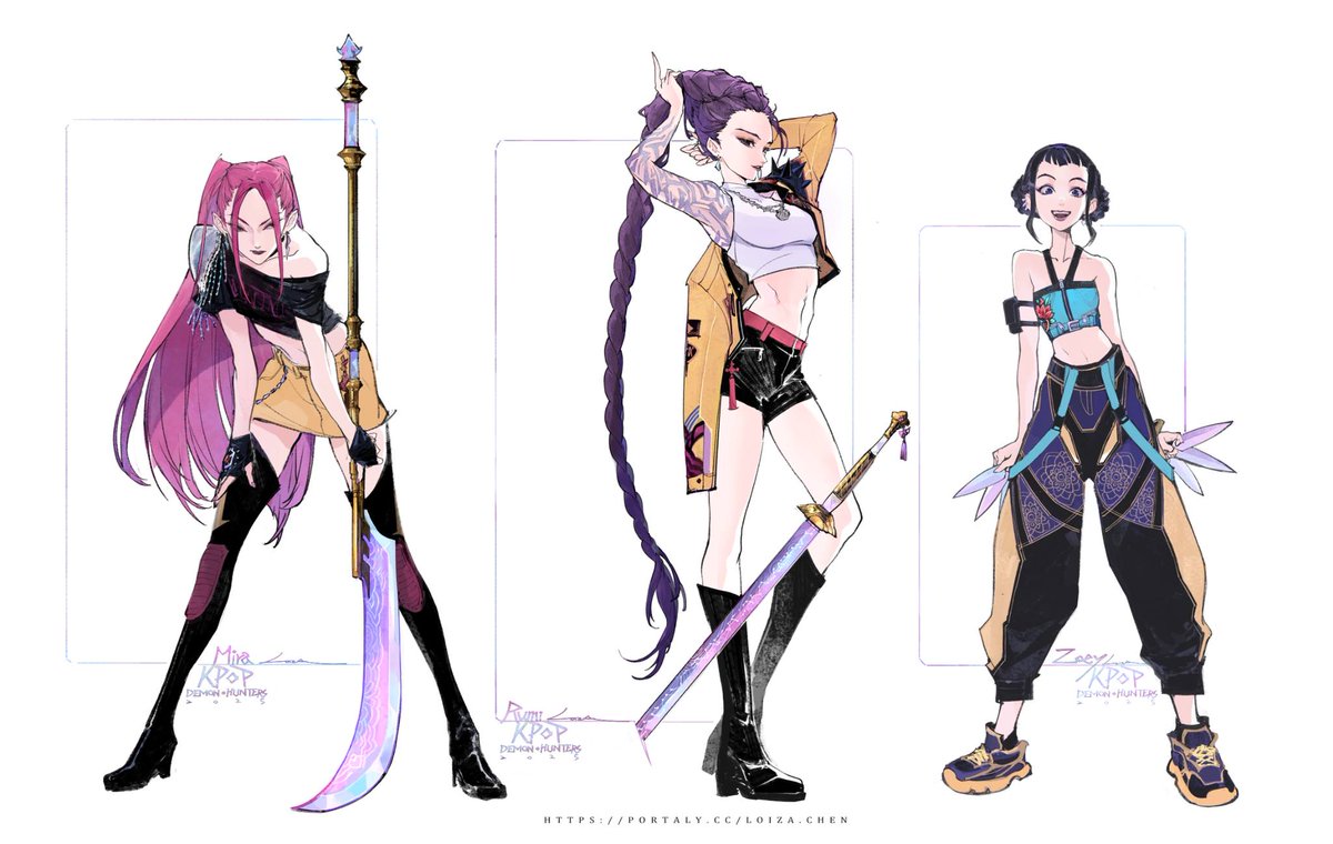 KPOP-Demon Hunters

The coloring of the female members is complete!
I am very satisfied with the result.
If you like it, please share it with me~ Thank you!