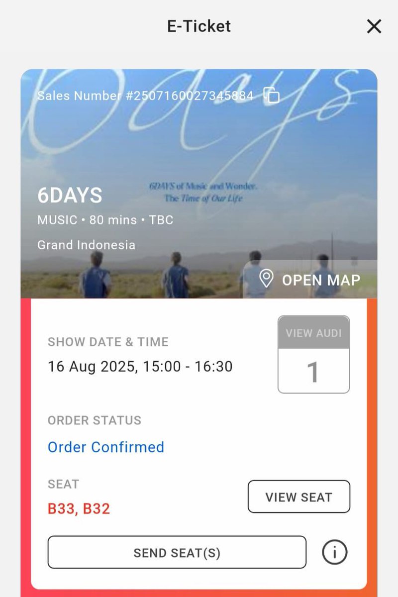 nadif01_'s tweet photo. Want to sale (#WTS) Tiket CGV Day6 ScreenX GI tanggal 16 Agustus untuk 2 orang. Dijual karena ganti studio ke 4DX
#DAY6 #day6incinemas https://t.co/eMUcDHcp7s