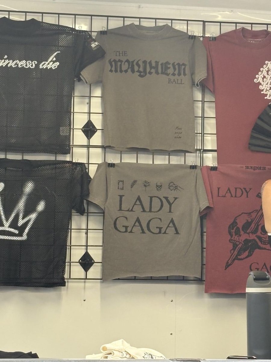 ladygaganownet's tweet photo. More photos of merchandise for The MAYHEM Ball Tour in Las Vegas. https://t.co/33BDaVpZwA