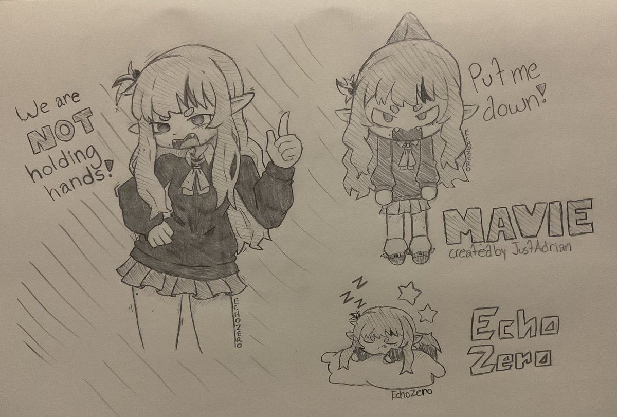 Echo_Zero__'s tweet image. Mavie Doodles 🦈 
#AdrianOCs