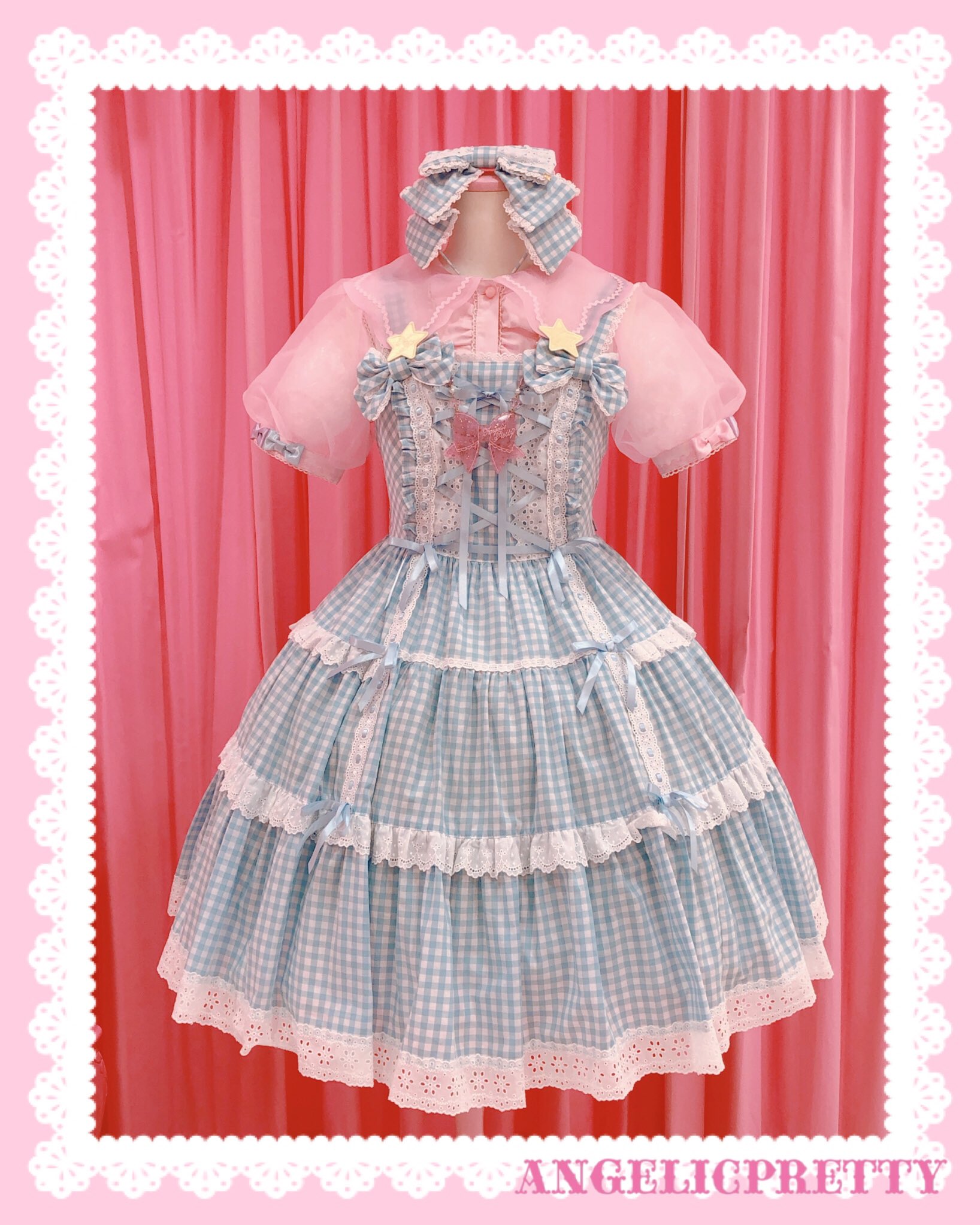 AngelicPrettyグリッタートランプ スカート サックス ⭐︎リボン欠品 AngelicPrettyグリッタートランプ スカート サックス ⭐︎リボン