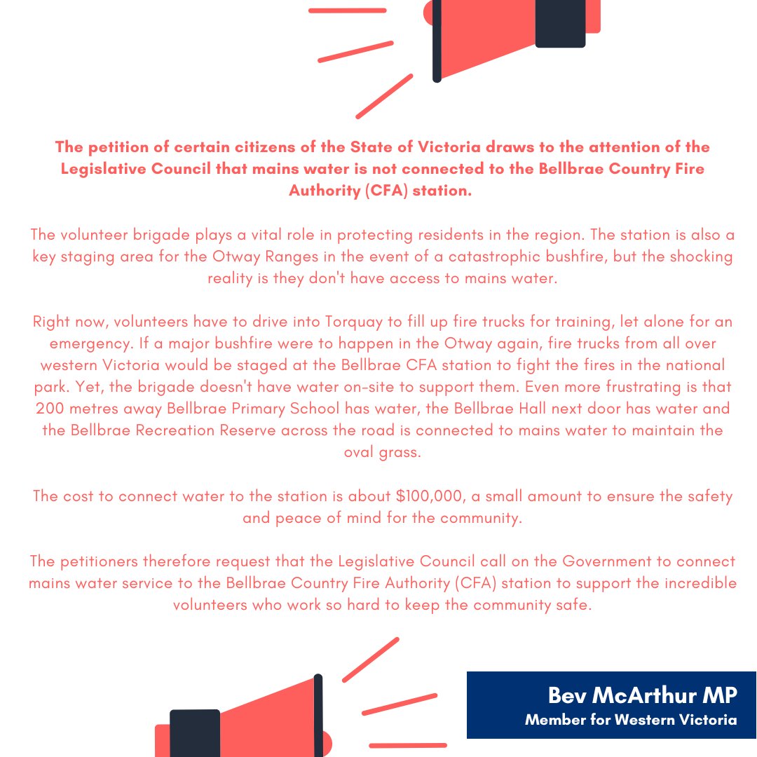 BevMcArthurMP's tweet image. 🚒 A fire station without water? That’s the shocking reality at Bellbrae CFA station. Last sitting week, I tabled a petition calling on the Allan Government to connect mains water to the station, just 200m from fully serviced sites like the school and oval. Presently, Bellbrae's…