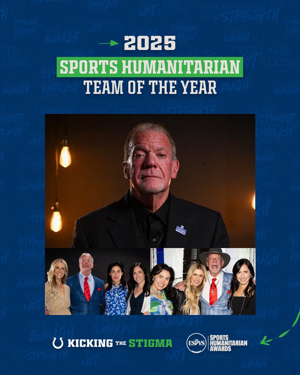 KickingStigma's tweet image. Beyond honored to be the recipient of this year's Sports Humanitarian Team of the Year Award! #KickingTheStigma 💙💚