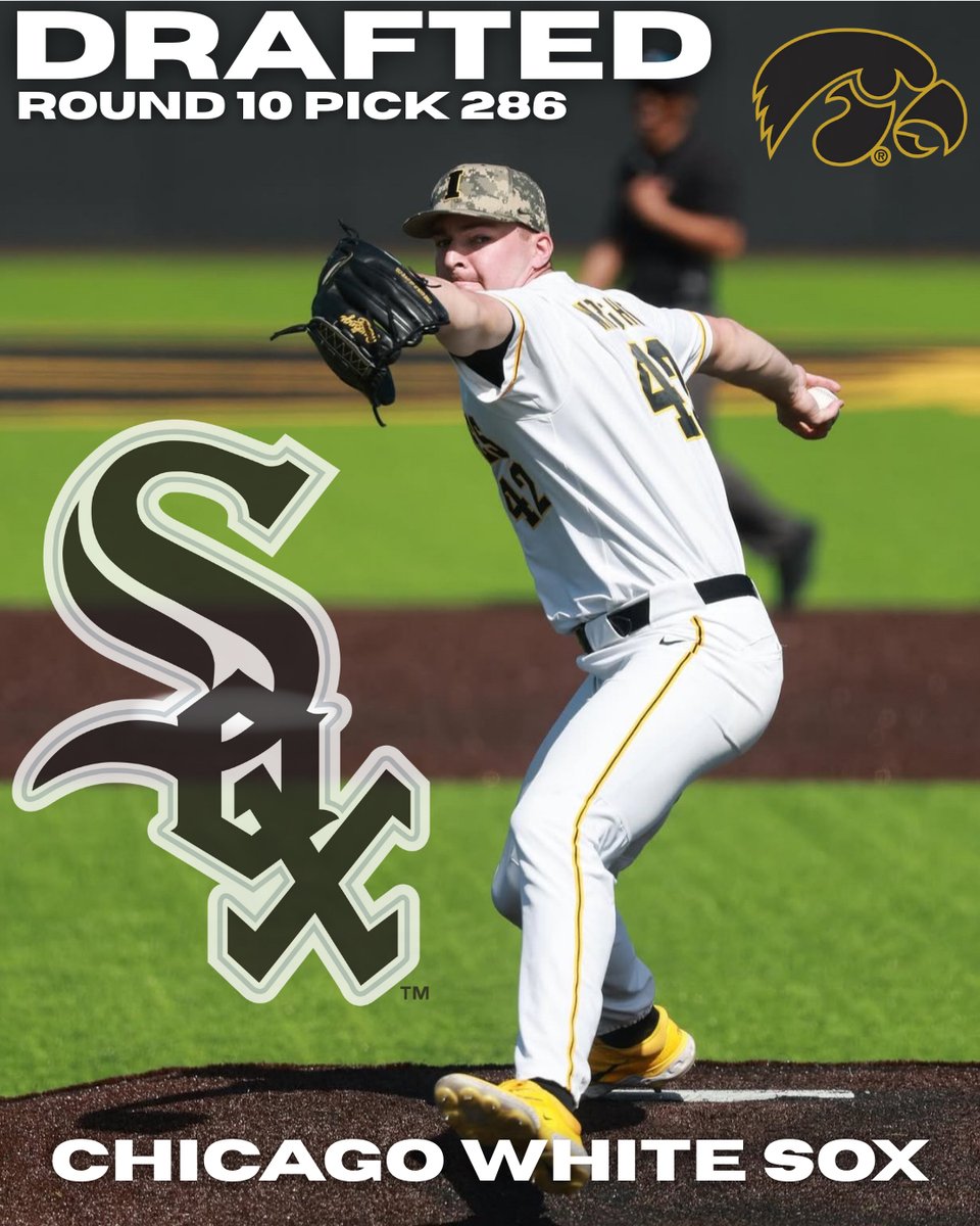 UIBASEManagers's tweet image. Congrats to Dan Wright for being selected in the MLB Draft by the Chicago White Sox! An impact transfer for the Hawks, Dan relied on his cutter (123 Stuff+, 132 Location+) to lock down high-leverage innings. Wright generated a 52% groundball rate out of the Iowa bullpen.