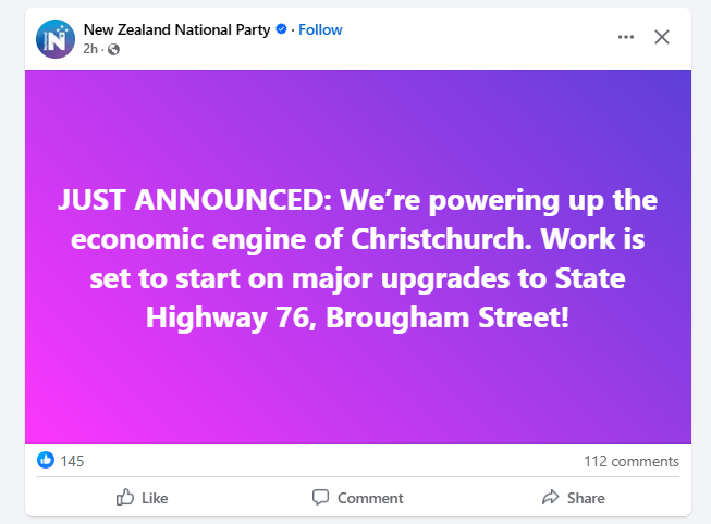 OliverLewis's tweet image. After initially shelving the project, the Government is funding upgrades to a key Christchurch freight corridor
First step: a new pedestrian and cycle bridge