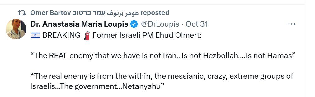 For people who think Omer Bartov is a serious scholar interested in justice, do bear in mind that he frequently reposts neo-Nazis like Dr. Loupis.