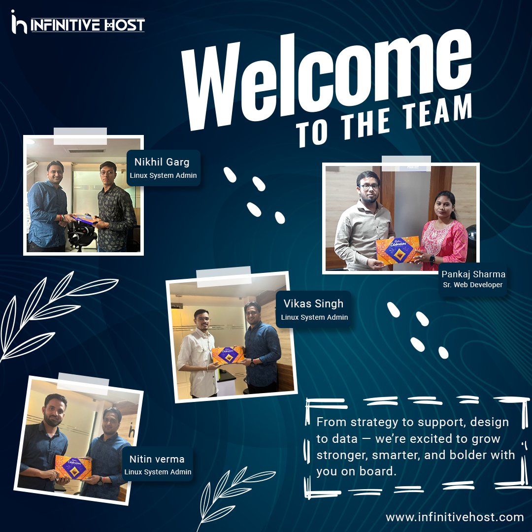 Infinitive_Host's tweet image. New minds. New momentum. 💡🚀
From every corner of creativity and expertise — welcome to the squad!
Let’s grow, build, and win together. 🙌
#linuxsystemadmin #webdeveloper #gpudedicatedserver #streamingserver #wordpresshosting #linux #KatrinaKaif #RevampSeries #BAMBY #MLB
