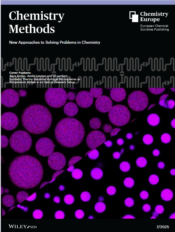 New paper alert! We used thermo-sensitive poly-NIPAAm microspheres to measure heating induced by an optical tweezers laser — a simple new method for checking temperature in your setup. (Sorry, membrane friends, but these purple spheres are not vesicles :)) doi.org/10.1002/cmtd.2…