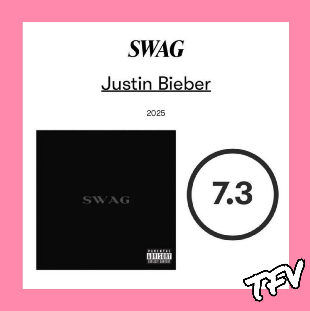 TheFameVault's tweet image. “SWAG” by Justin Bieber earns a score of 7.3 on Pitchfork.