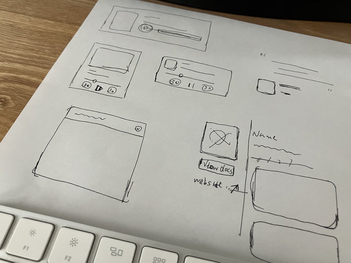 I’m not a designer, but sometimes I sketch on paper before I start coding.