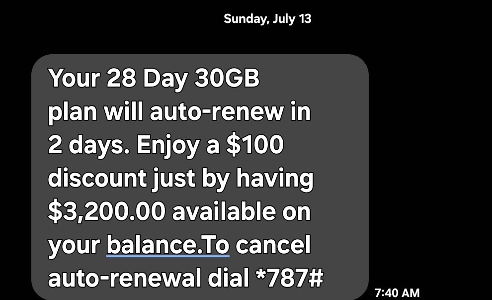 shersherable's tweet photo. So I got a notice from @FLOWJamaica on Sunday that my service will expire within 2 days and I should top up with $3200 for it to auto-renew. https://t.co/DZST5zerYo