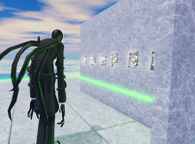awes0meshapes's tweet image. Tweeting this for 300 discord members which is kewl, here's Slenderman's progression skin which you unlock by levelling him up to level 100!! Not necessarily based on anything, design by @Tainted_Hannah
#ROBLOX #RobloxDev #frightfighters
