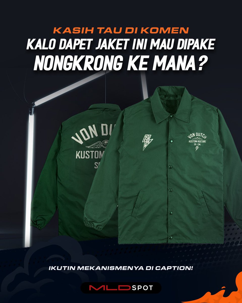 MLDSPOT's tweet photo. GUE KASIH JAKET KEREN INI BUAT LO YANG BERUNTUNG! Mahal nih, bisa buat pamer juga ke temen lo. Gas ikutan!
#MLDSPOT #InspiringLifestyle #InTheSpotLife #MLDSPOTAutokhana #Autokhana2025 #Giveaway https://t.co/t5pK45yk3p