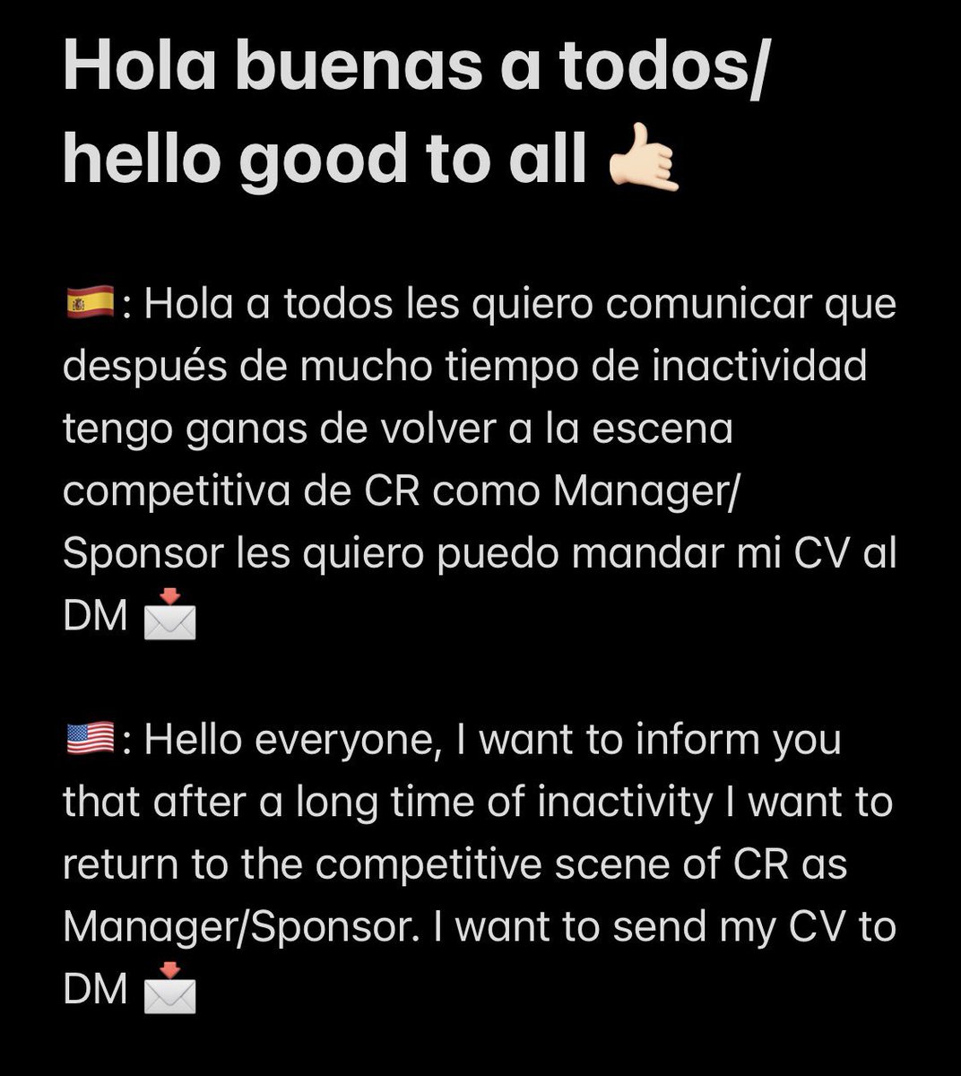 โKing Exรธdoโ ๐ฒ๐ฝ (@exodo_cr) on Twitter photo ๐ช๐ธ: Propuestas a mi DM ๐ฉ
๐บ๐ธ: Proposals to my DM ๐ฉ
Volvemos con todo este 2025 ๐ฅ ๐ช๐ธ: Propuestas a mi DM ๐ฉ
๐บ๐ธ: Proposals to my DM ๐ฉ
Volvemos con todo este 2025 ๐ฅ