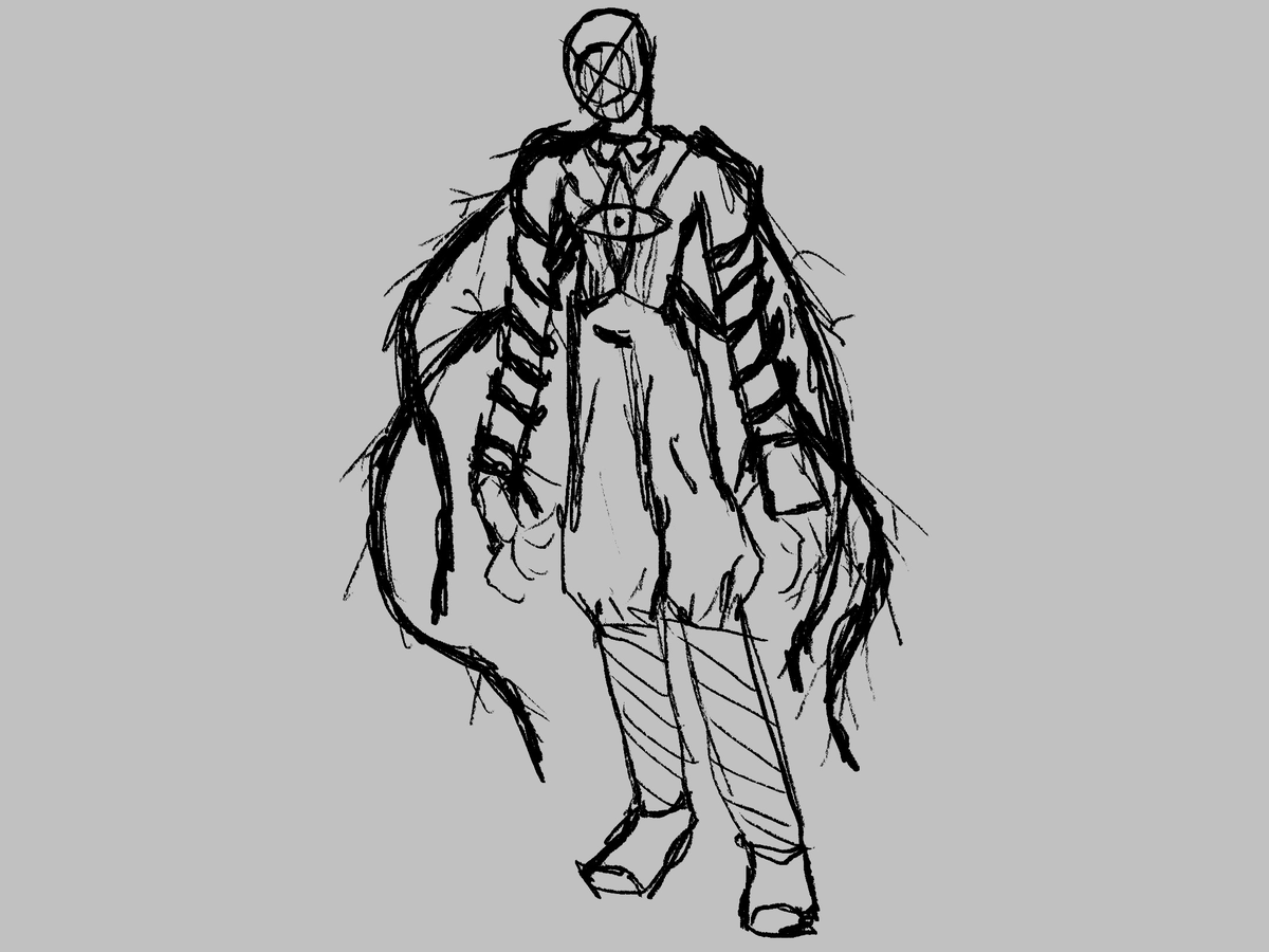 awes0meshapes's tweet image. Tweeting this for 300 discord members which is kewl, here's Slenderman's progression skin which you unlock by levelling him up to level 100!! Not necessarily based on anything, design by @Tainted_Hannah
#ROBLOX #RobloxDev #frightfighters