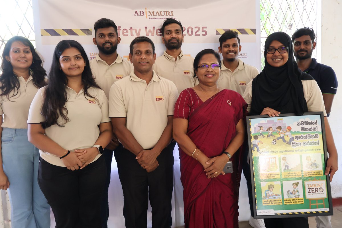 MauriBaking's tweet image. AB Mauri Lanka reached 500 students at a local school with practical lessons on safety at home, school, and in the community.
Early education = lasting impact.
#TargetZero #ABMauriLanka #ChildSafety #HealthAndSafety #CommunityEngagement #SafeKids