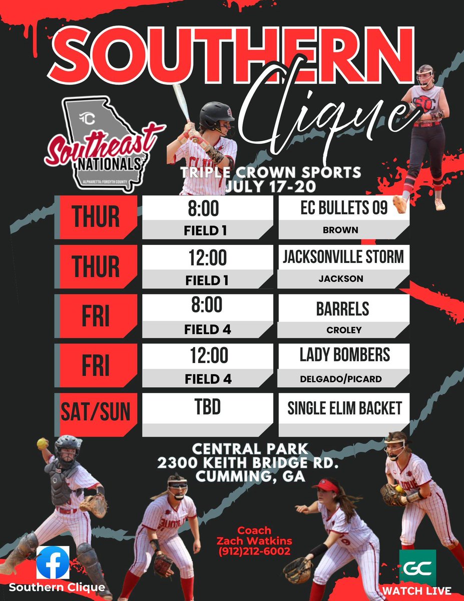 Here we go!  <a href="/TCSFastpitch/">TC Fastpitch</a> Southeast Nationals this weekend. Looking forward to a great time with my teammates! 

<a href="/CoachJ34/">Brittany Johnson</a> <a href="/GCSU_Softball/">GCSU_Softball</a> <a href="/mrsmobro/">Melissa Brocato</a> <a href="/taylor_senter/">Taylor Senter</a> <a href="/AUG_Softball/">AUG_Softball</a> <a href="/SUHawksSoftball/">Shorter University Softball</a> <a href="/SUHawksSoftball/">Shorter University Softball</a> <a href="/T_hutto20/">Taylor Hutto</a> <a href="/kelseyshodgson/">Kelsey Hogan</a> <a href="/CoachMelRushing/">Melanie Rushing</a> <a href="/LaGrangeCollSB/">LaGrangeCollegeSoftball</a>