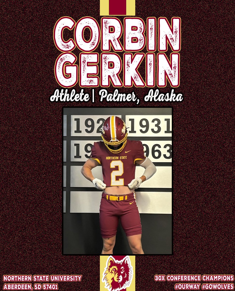 Corbin D Gerkin 2026 (@corbindgerkin) on Twitter photo Thank you to all the great schools and coaches that I met this summer camp season.
I am excited to carry on my athletic & academic career at Northern University in South Dakota
<a href="/NSUCoachSchmidt/">Mike Schmidt</a> <a href="/NSUWolves_FB/">Northern State Football🐺 🏈</a> <a href="/BrandonHuffman/">Brandon Huffman</a> <a href="/GabriellDTaylor/">Alaska Chosen</a> <a href="/OTSSportsLLC/">Only The Strong Sports LLC</a> Thank you to all the great schools and coaches that I met this summer camp season.
I am excited to carry on my athletic & academic career at Northern University in South Dakota
<a href="/NSUCoachSchmidt/">Mike Schmidt</a> <a href="/NSUWolves_FB/">Northern State Football🐺 🏈</a> <a href="/BrandonHuffman/">Brandon Huffman</a> <a href="/GabriellDTaylor/">Alaska Chosen</a> <a href="/OTSSportsLLC/">Only The Strong Sports LLC</a>