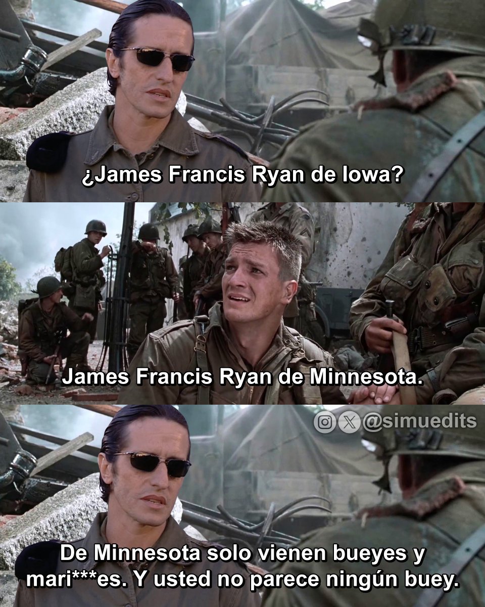 simuedits's tweet image. Los Simuladores x Saving Private Ryan