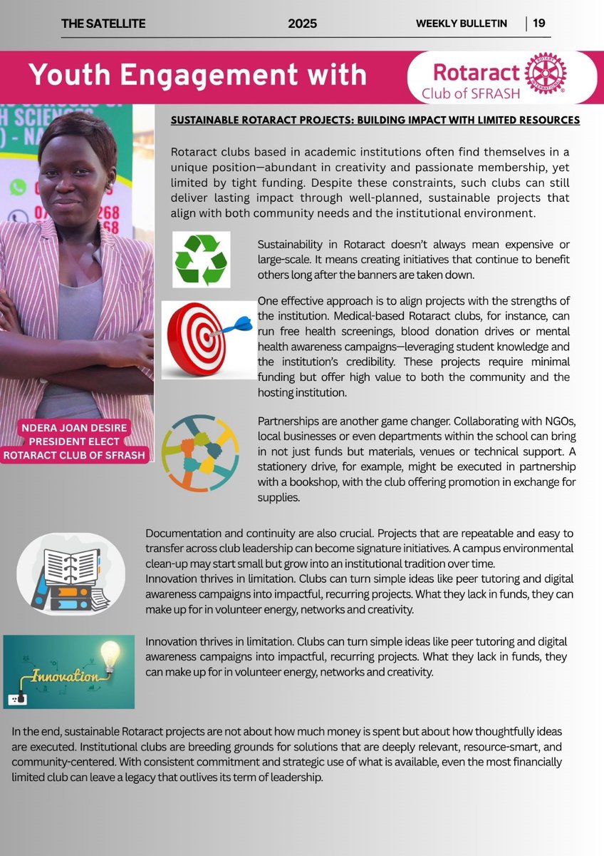 Enjoy the goodness of THE SATELLITE, brought to you by RC Mukono 

Let's share stories of how we are saving lives every day🥳🪇

rotaryclubofmukono.com/book-sample/