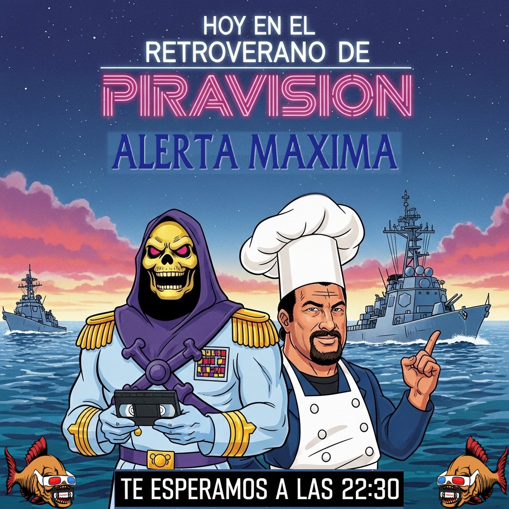 Piraviewers 🤟

🧑‍🍳Esta noche Skeletor y su colega se ponen el delantal de cocinero, Quieren repartir, pero no precisamente comida.👊

🚢Terroristas, un barco y una sartén voladora.

🕤 22:30h 👉 kick.com/piravision