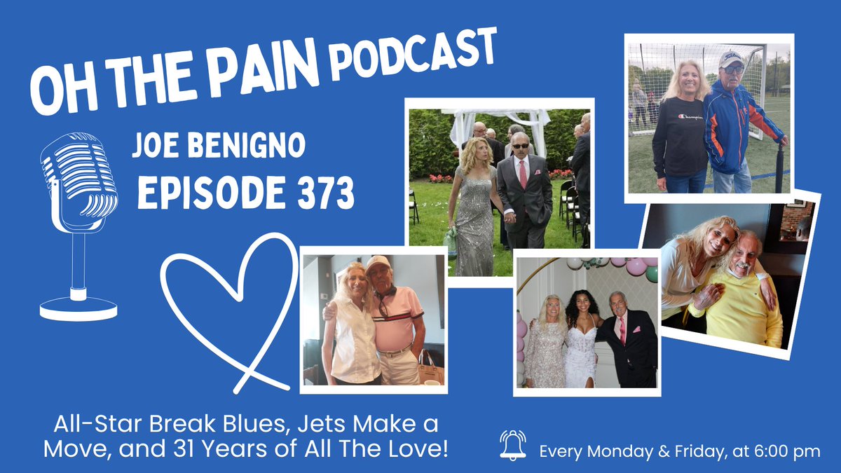Listen to "All-Star Break Blues, Jets Make a Move, and 31 Years of ALL The Love!" by Oh the Pain Podcast with Joe Benigno. creators.spotify.com/pod/profile/oh…