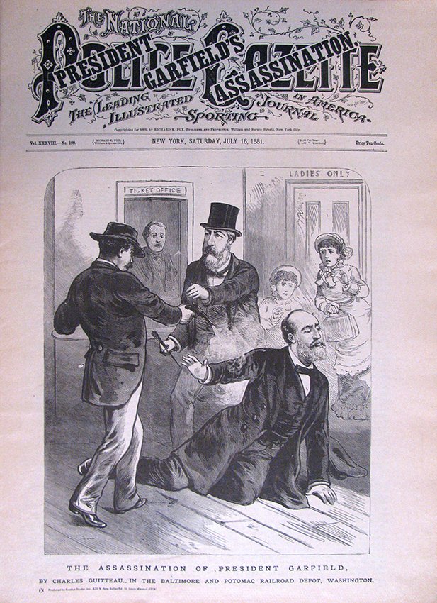 #OTD in <a href="/PoliceGazette/">Police Gazette</a> 1881: Sixteen years after leading the nation in reporting on the Lincoln assassination, the Gazette is on top of events again when President Garfield is attacked.