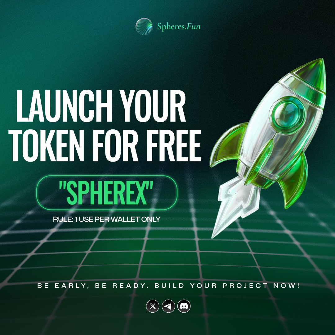 hyprsphere's tweet photo. 🔥 You can still launch your own token 100% FREE!
Just use code SPHEREX at checkout. No devs, no fees—just launch.
👉 https://t.co/LisUfh6zsX
Don’t miss the wave 🌊
#TokenLaunch #Spherex #Sphere #HyperEVM #HypeSphere https://t.co/1PRJZf38UI