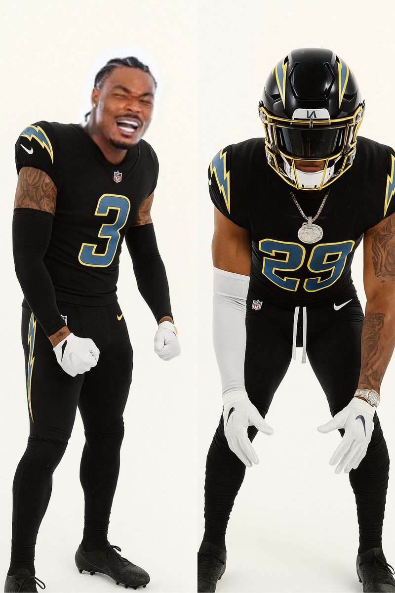 HailDeanThanos's tweet photo. What if we did all black with sunshine gold and powder blue? https://t.co/I7fikvUNQP