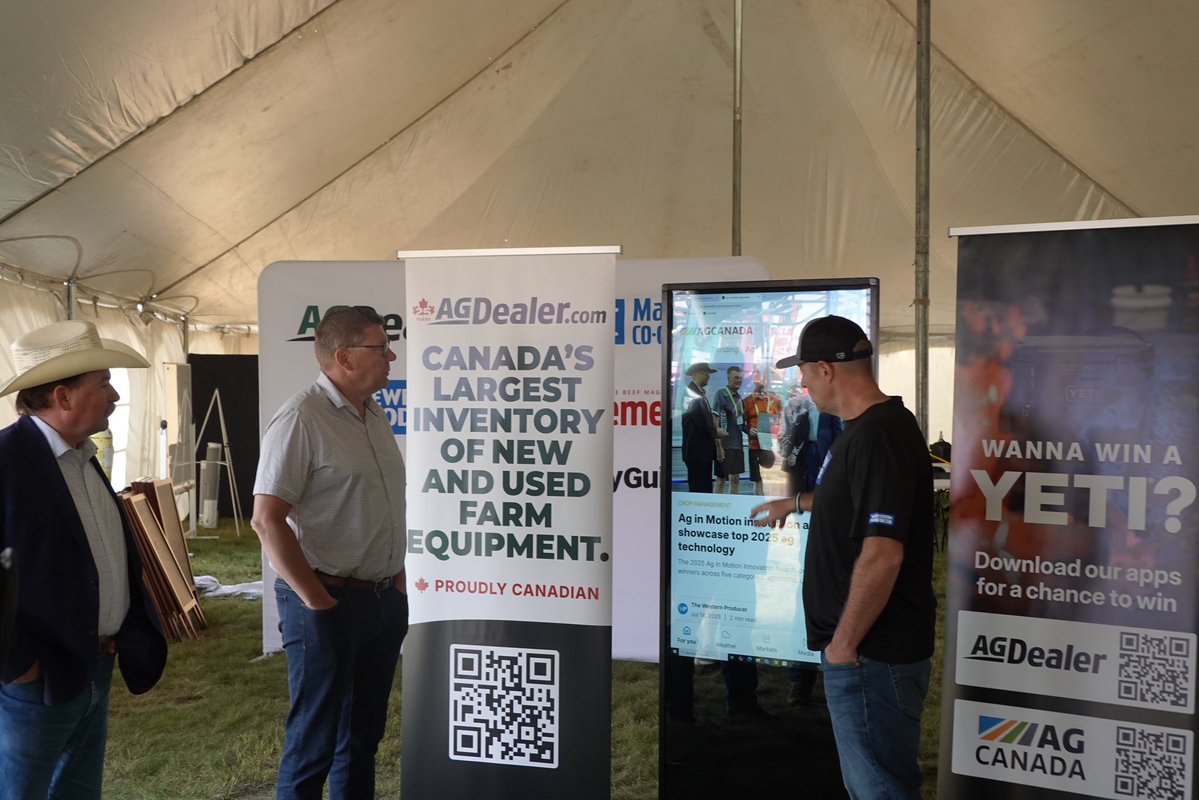 PremierScottMoe's tweet image. Great to take in the sites at AG in motion today in Langham with Saskatchewan Agriculture Minister, Daryl Harrison.
For the past 10 years, Ag in Motion has been showcasing the latest advancements in high quality ag technology and equipment manufacturing that our province is…