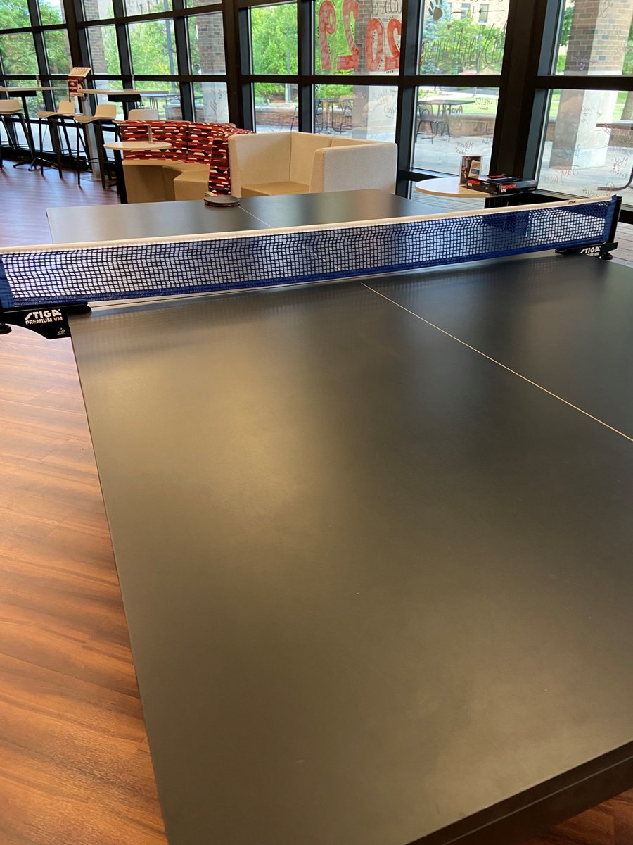 We are all set and ready for the <a href="/iueast/">IU East</a> Group Scholars program ping pong tournament.  This group, representing the class of 2029, will be the first set of individuals to play with our new Blue net. <a href="/iueredwolves/">IU East Red Wolves</a>