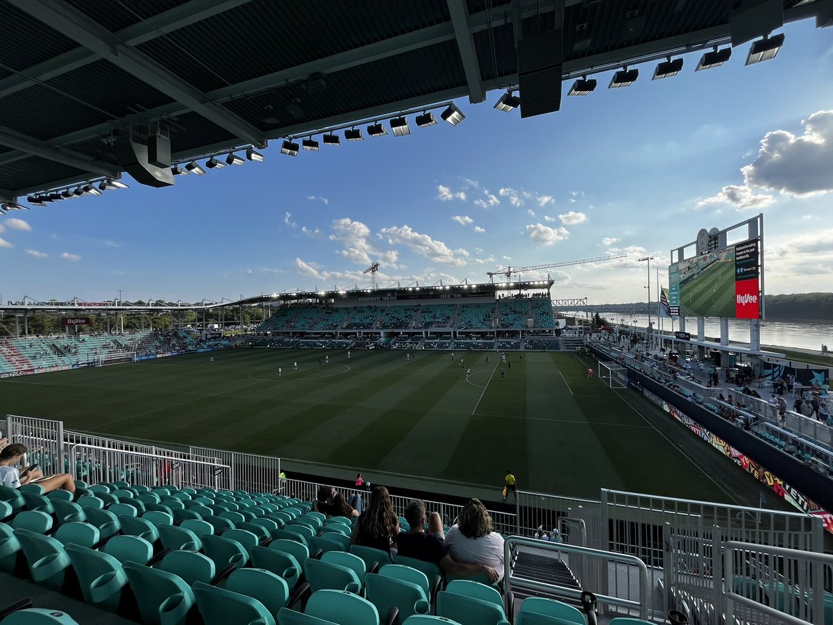 drjohnmeade's tweet image. The Kansas City sports scene is growing on us!
At the picturesque CPKC stadium on the Missouri River for the Teal Rising Cup! Let’s go @thekccurrent! #KCBABY