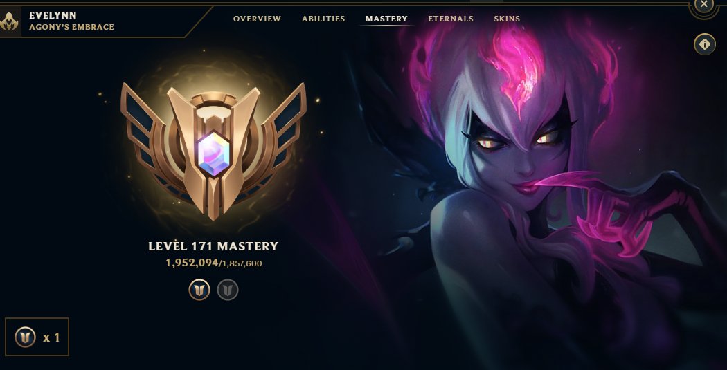 I think I'm still playing Evelynn a little too much...