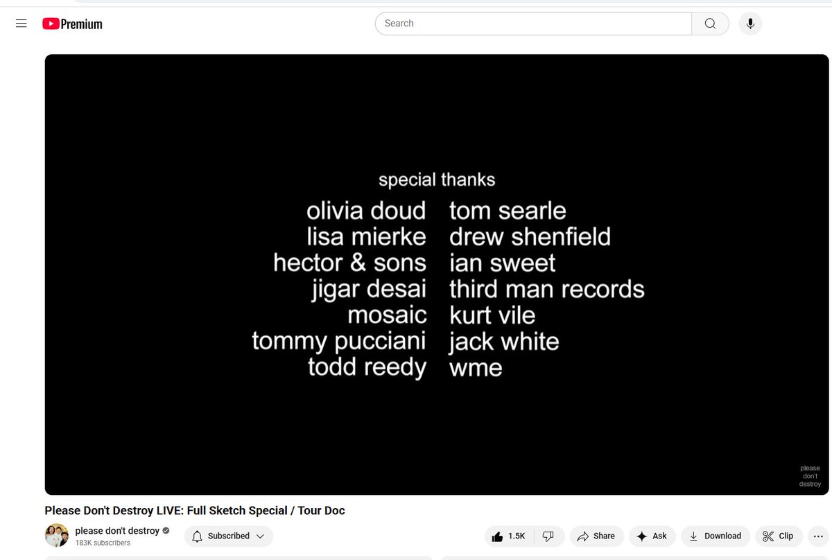Esreaver's tweet photo. The Please Don't Destroy sketch special was phenomenal and the end has a special thanks to Tom Searle which means there's another Tom Searle or someone is a big Architects fan and boy do I have questions https://t.co/ukBFeyeXvI