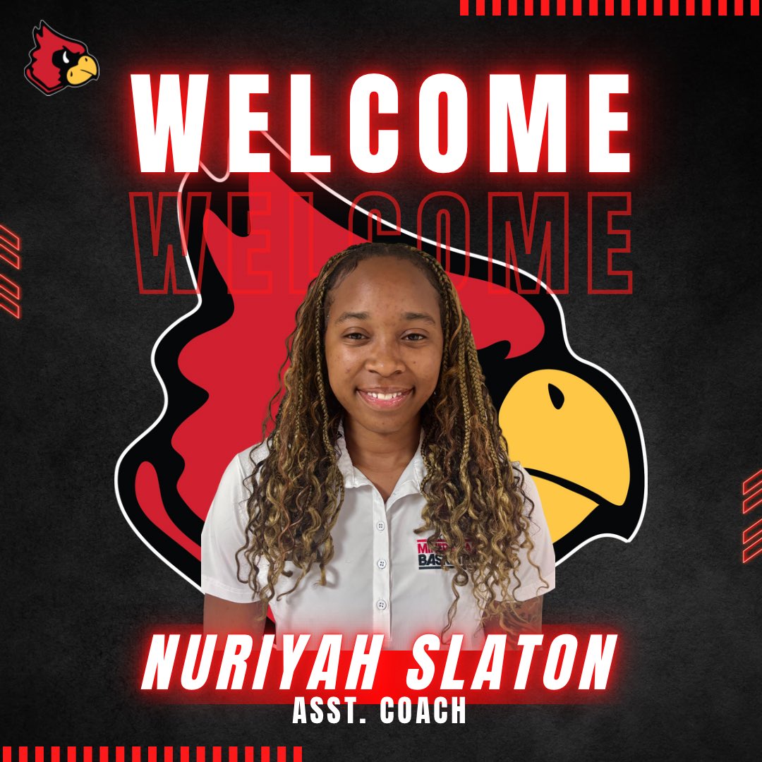 Cardinal fans, help us welcome assistant coach, Nuriyah Slaton, to MAC! Nuriyah is young, passionate, and her drive to being the best will bring that edge &amp; competitiveness to our program! 

From Georgia to Missouri, we are excited for her to join our MAC family!
