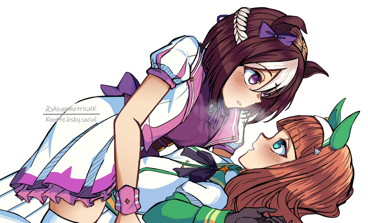 AsymmetricalK's tweet image. Special Week and Silence Suzuka
#ウマ娘 #umamusume