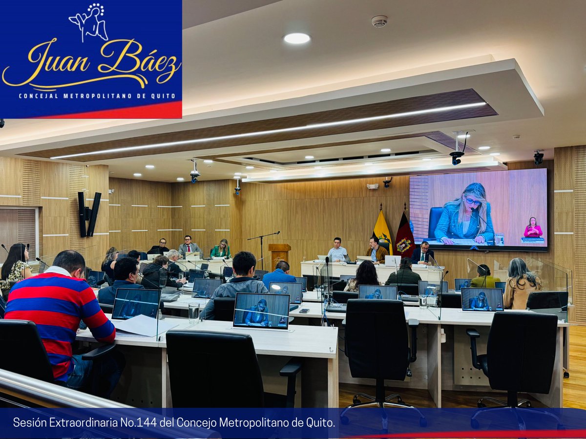 🔵 Sesión Extraordinaria N.º 144 del Concejo Metropolitano de Quito.

👏 Felicito y agradezco a todo el personal técnico y operativo que se encuentra trabajando incansablemente en el sistema La Mica. Su compromiso es vital para superar esta emergencia.