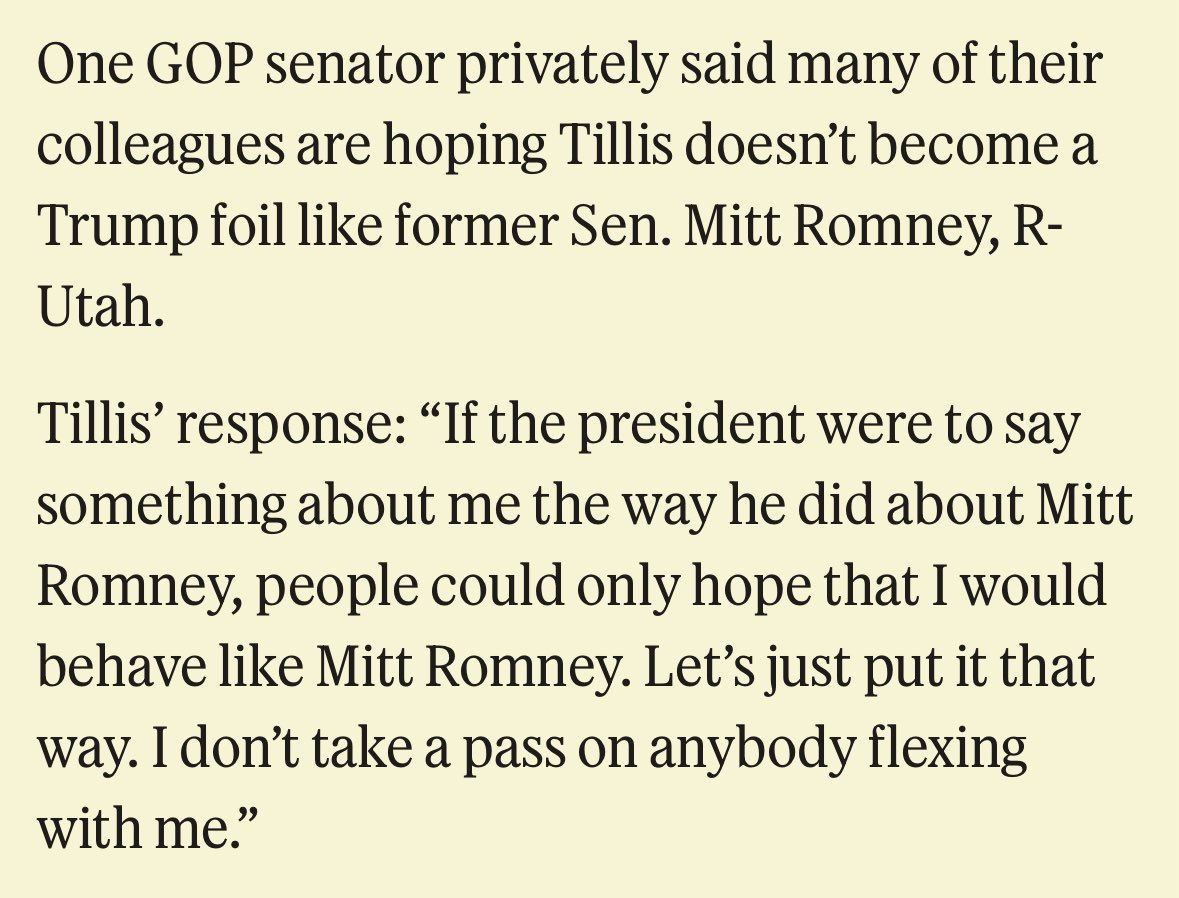 Sen. Tillis isn’t exactly YOLO these days … it’s more like “come at me bro”