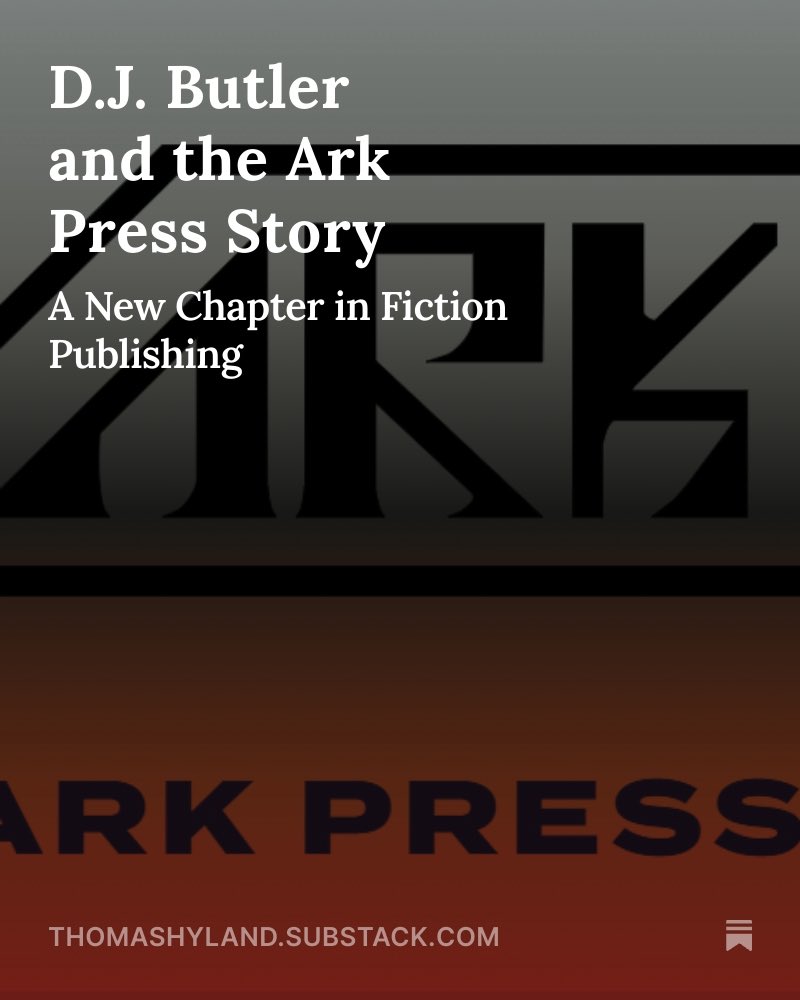 hylandian626's tweet image. D.J. Butler and the Ark Press Story open.substack.com/pub/thomashyla… @monsterhunter45 @DavidJohnButler @ark_press @BradRTorgersen @allyauteurs1138 @BloodyRedBaron @WaagBooks @WatcherDamned @bpardoe870