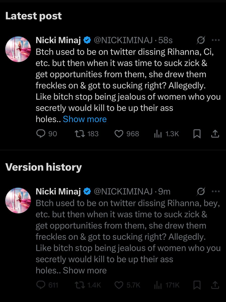 Not she mentioned Beyoncé