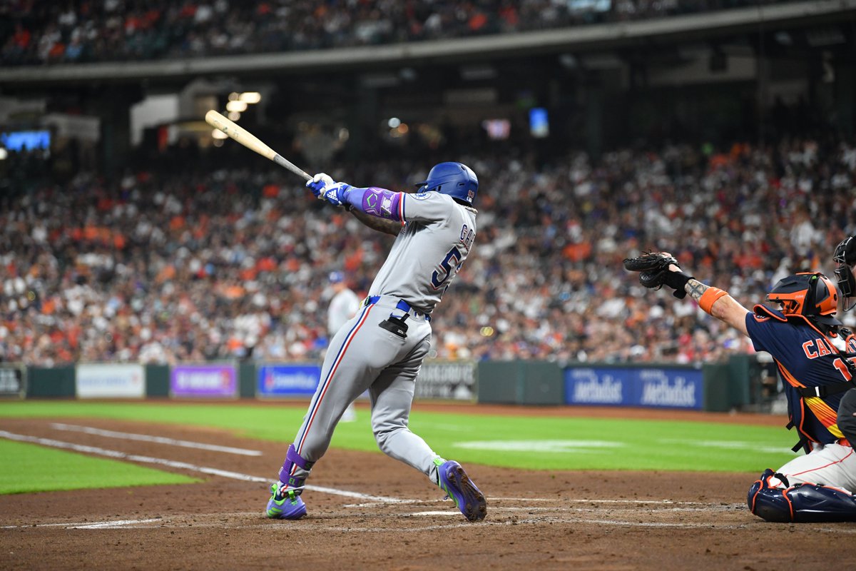 XFactor2006's tweet image. Texas Rangers Adolis Garcia went 1x4 with a solo home run. Since 2021, his 20 home runs are the most against the Astros. #Rangers @Rangers @MLBONFOX @MLB #AdolisGarcia #baseball