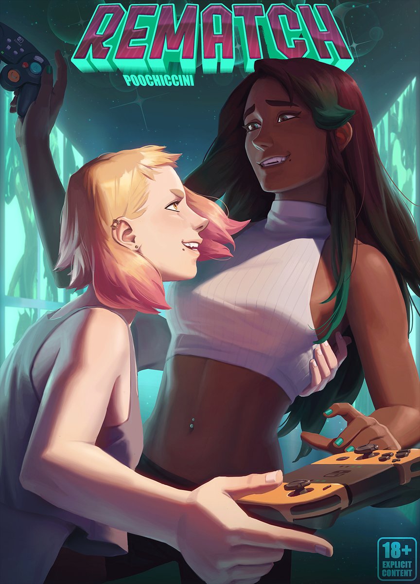 poochiccini's tweet image. "Rematch" is now on itchio!⤵️
poochiccini.itch.io/rematch
Thank you everyone who supported on gumroad back in the day; I'm glad to make it available once again 💖
After winning every one of their matches, Marina suggests a different "game" and Pearl is eager to come out on top! ✨